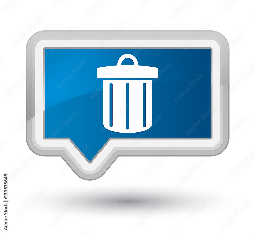 Recycle bin icon prime blue banner button Recycle bin icon prime blue banner button