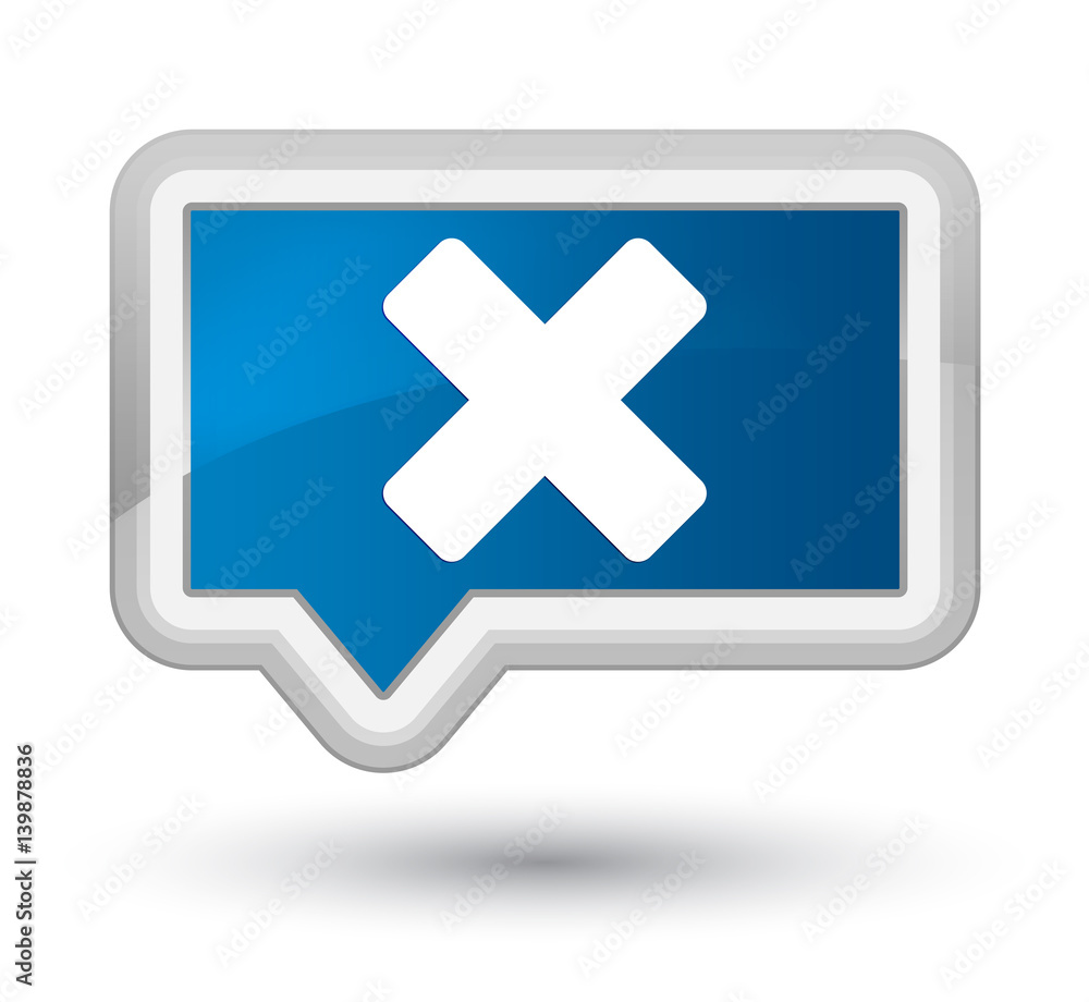 Fototapeta premium Cancel icon prime blue banner button