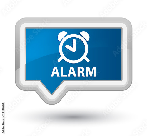 Alarm prime blue banner button