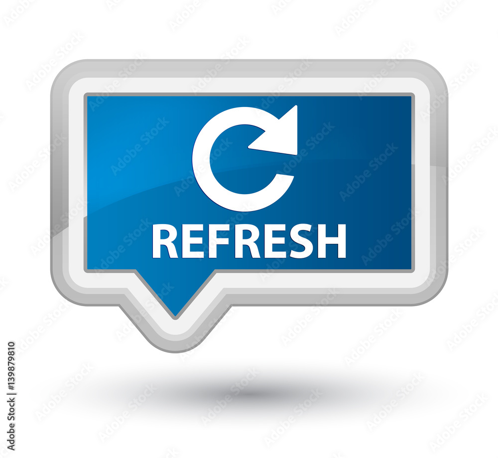 Refresh (rotate arrow icon) prime blue banner button Refresh (rotate arrow icon) prime blue banner button
