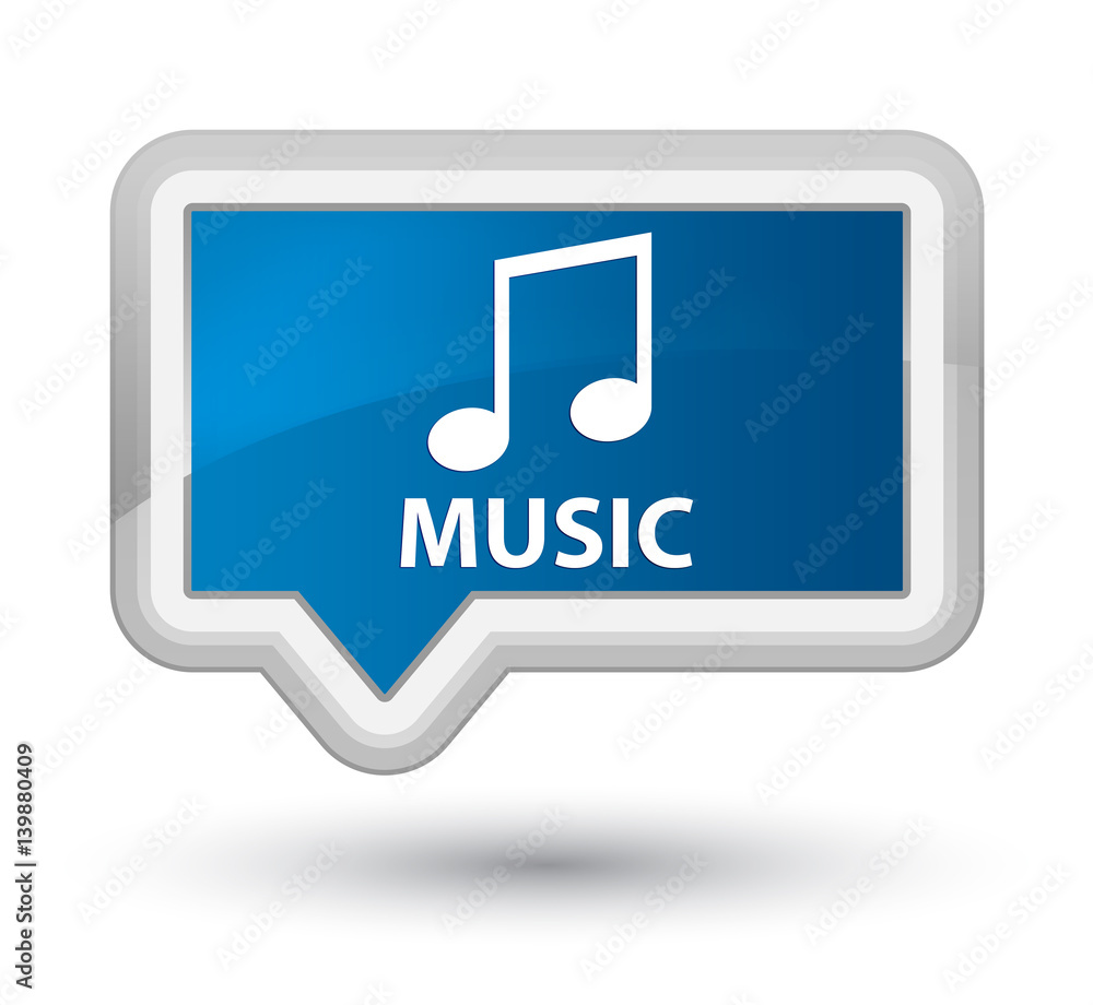 Music (tune icon) prime blue banner button Music (tune icon) prime blue banner button