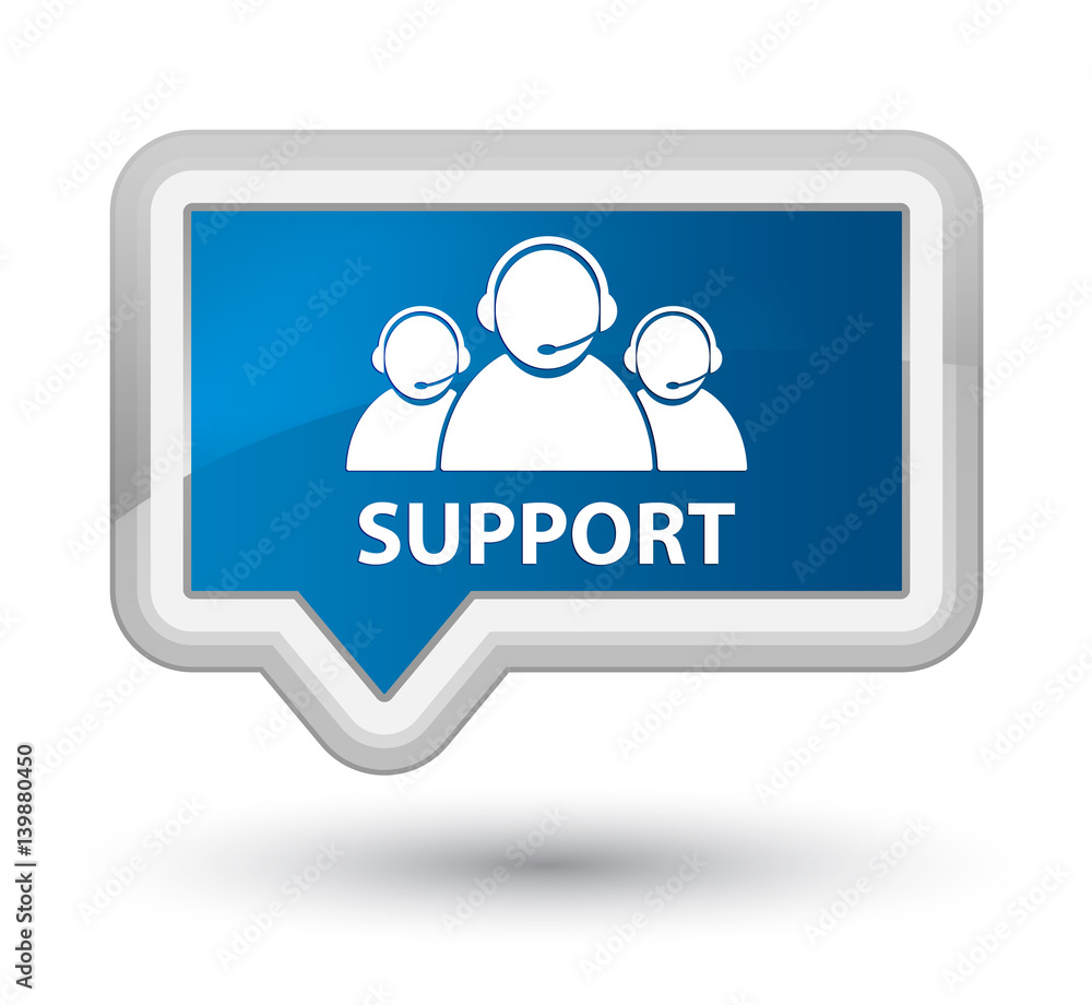 Support (customer care team icon) prime blue banner button Support (customer care team icon) prime blue banner button