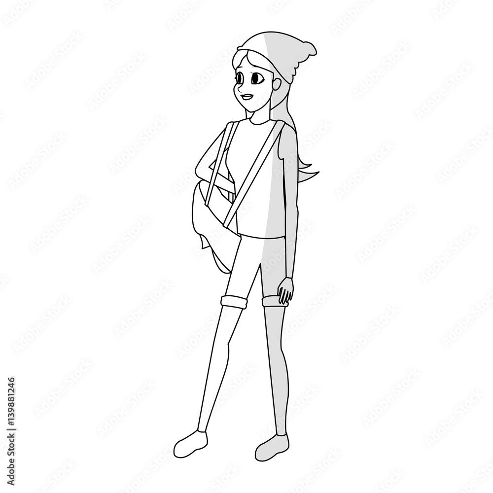 woman cartoon icon over white background. vector illustration woman cartoon icon over white background. vector illustration