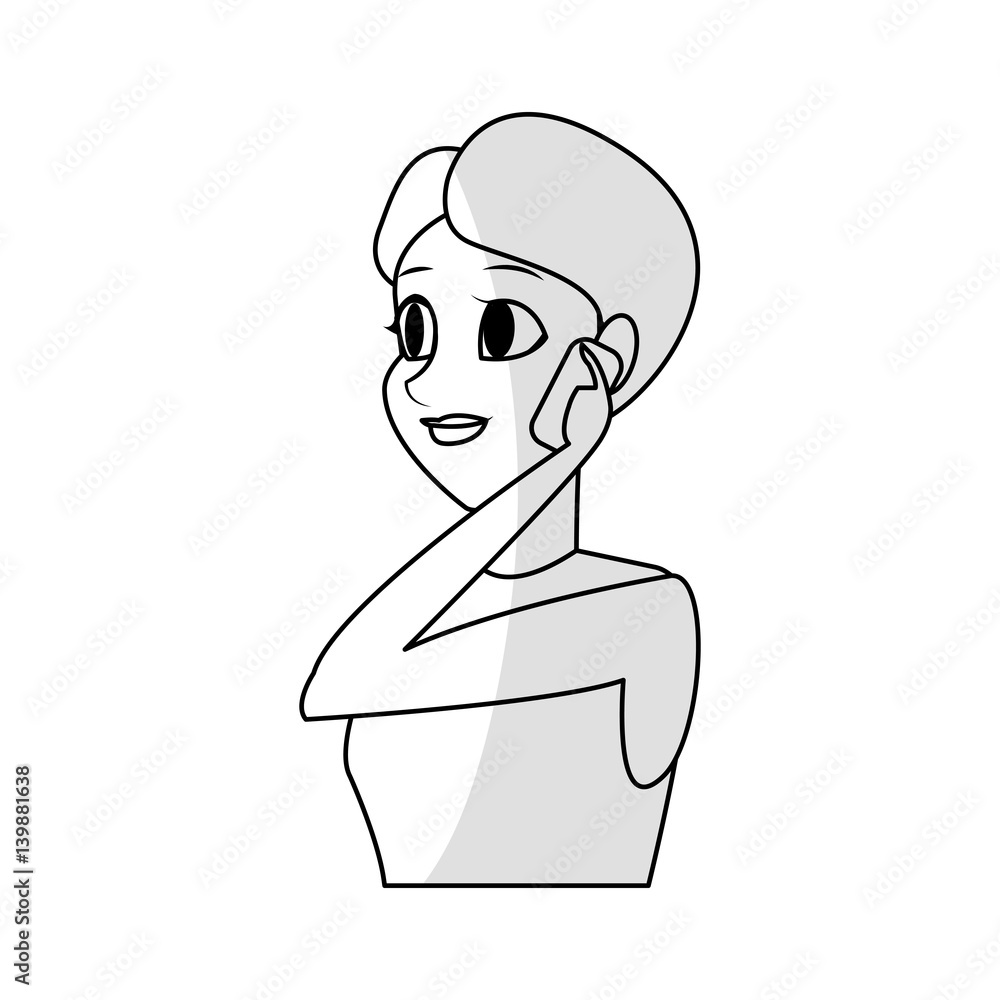 woman cartoon icon over white background. vector illustration woman cartoon icon over white background. vector illustration