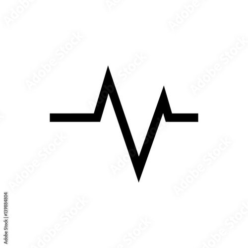 ECG wave - cardiogram symbol. Medical icon