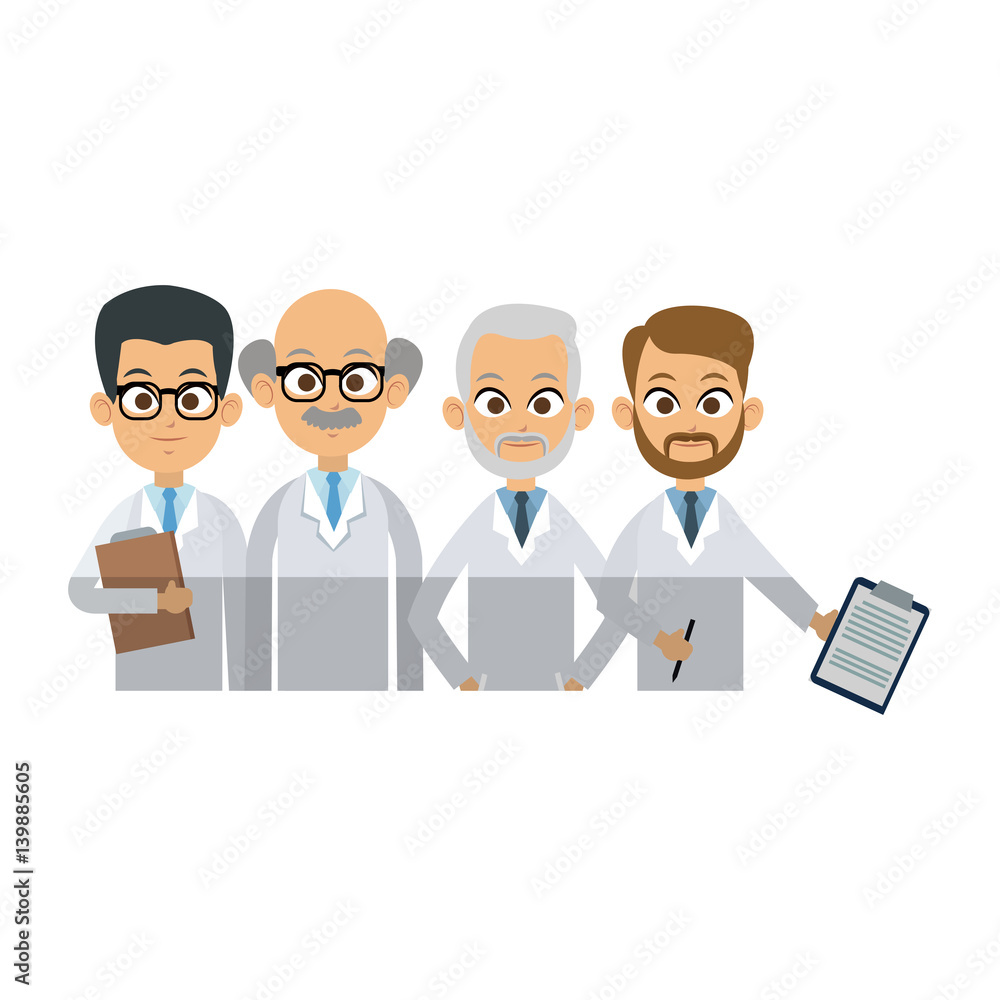 professional medical people cartoon icon over white background. colorful design. vector illustration professional medical people cartoon icon over white background. colorful design. vector illustration