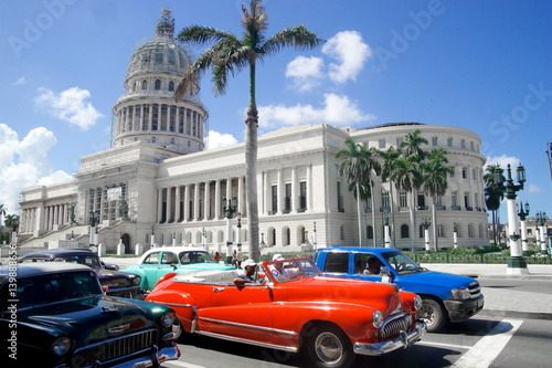 old classic American cars of Havana Cuba © scott