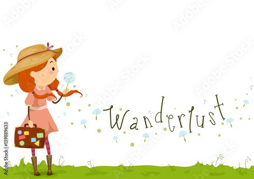 Stickman Kid Girl Wanderlust