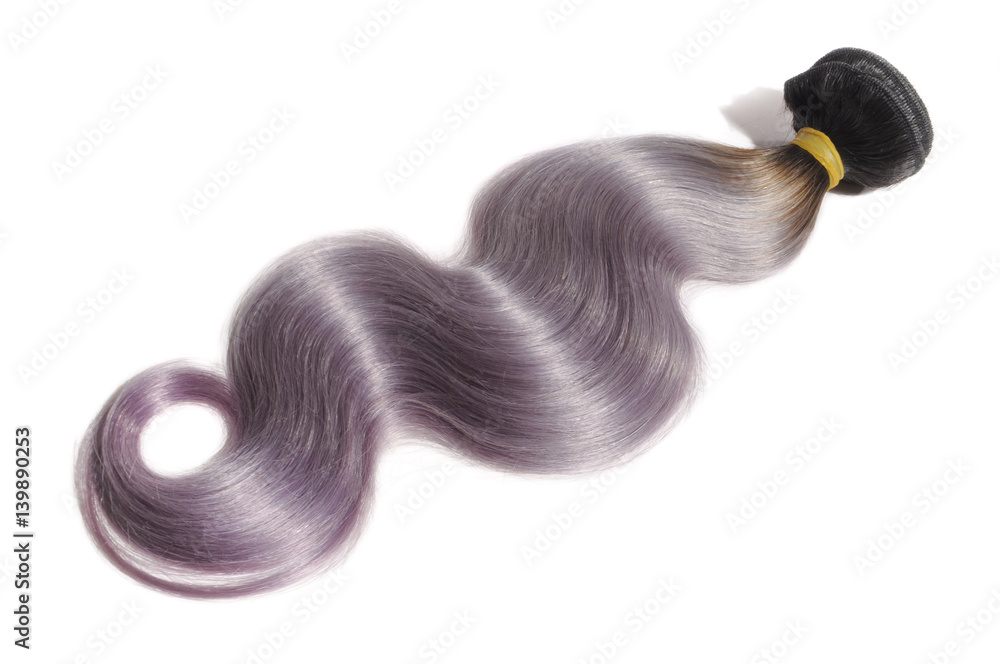 Body wave two tone dip black with purple ombre hair extension bundles Stock  Photo | Adobe Stock