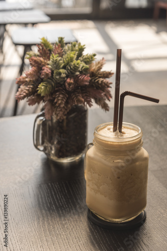 food and drink in coffee shop photo