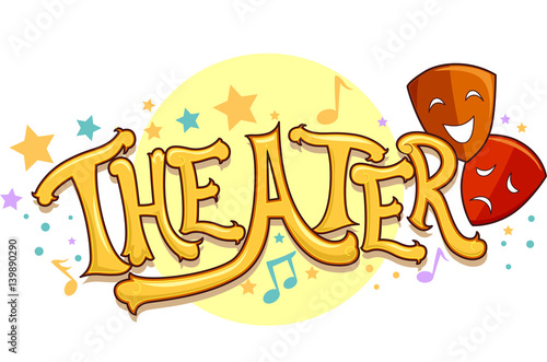 Theater Masks Lettering