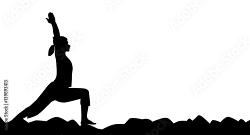 Yoga Isolated Silhouette