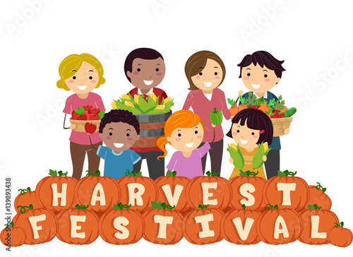 Harvest Festival Stickman Family