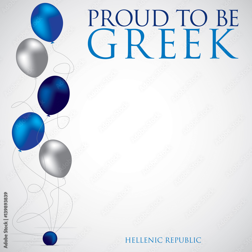 Balloon Greek Independence Day card in vector format. Balloon Greek Independence Day card in vector format.