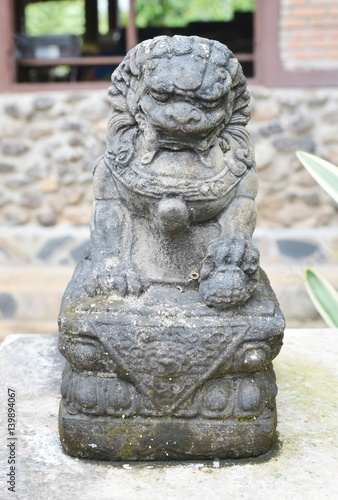 Chinese lion statue