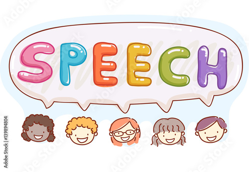 Speech Bubble Stickman Kids