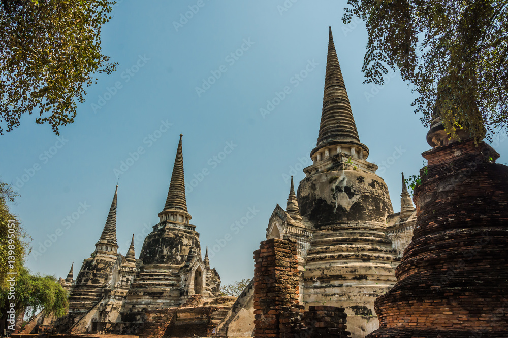 Fototapeta premium AYUTTHAYA, THAILAND Ruins and Antiques at the Ayutthaya Historical Park