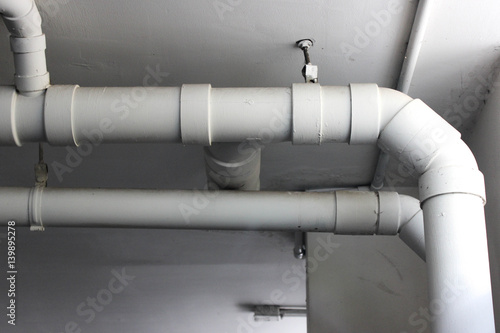 Water pipeline In the ground floor