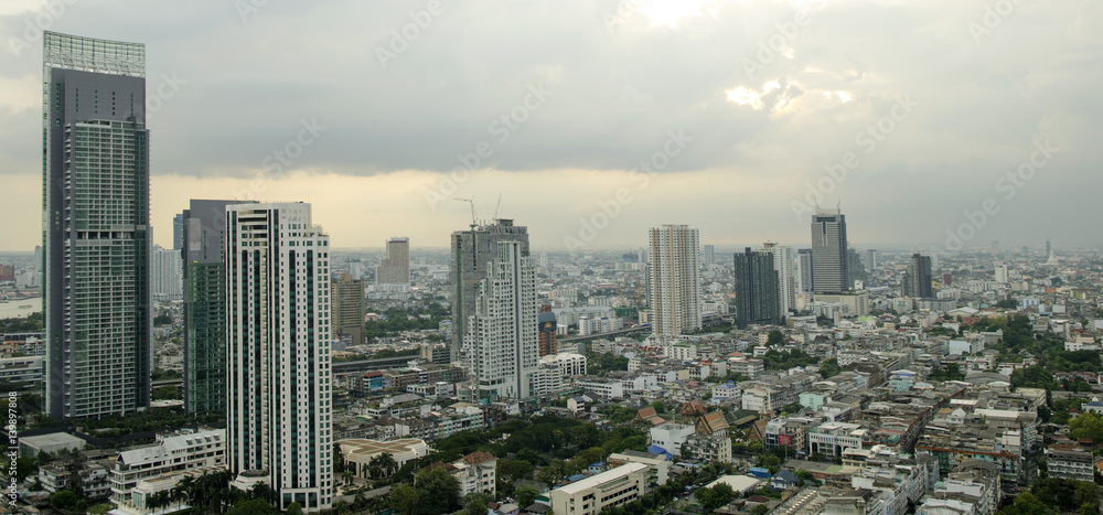 top view of Bangkok city