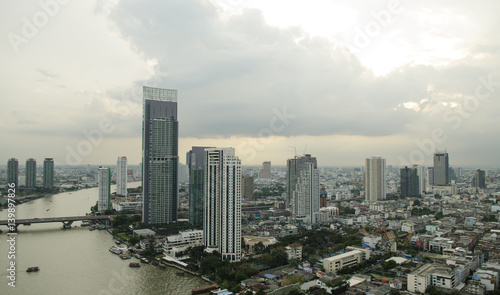 top view of Bangkok city