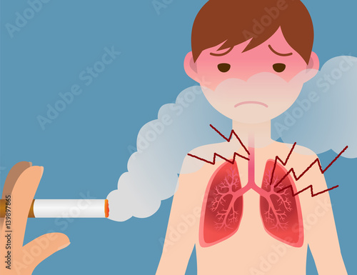 passive smoking concept, second hand smoking, involuntary smoking