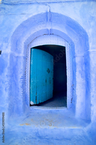door blue city morocco chefchaouen © scott