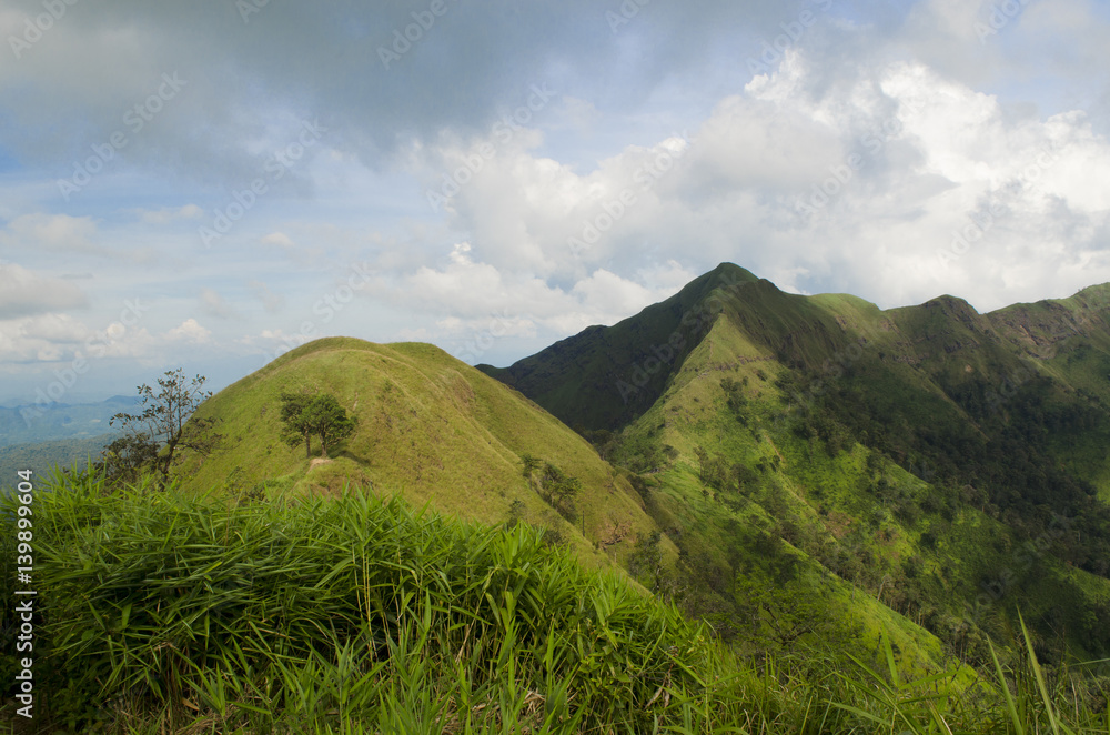 Fototapeta premium Top view of Mountain, Khao chang puak, Kanchanaburi, Thailand