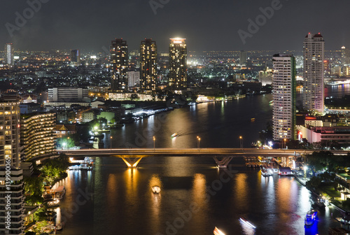 Modern city view of Bangkok  Thailand. Cityscape.