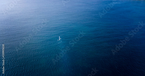 Sea kayak in the open water