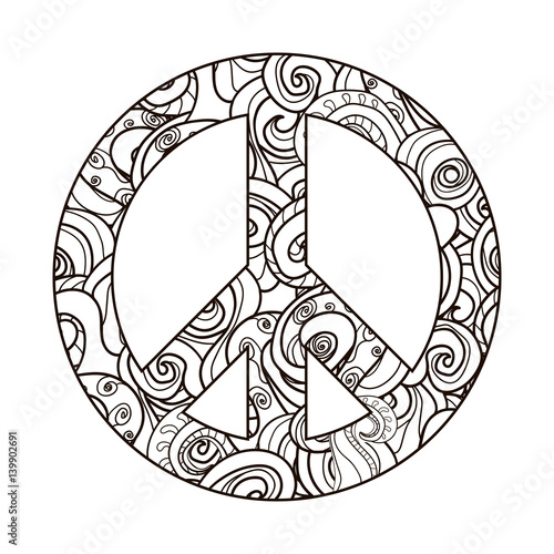 symbol of peace , vector icon. pacific.
