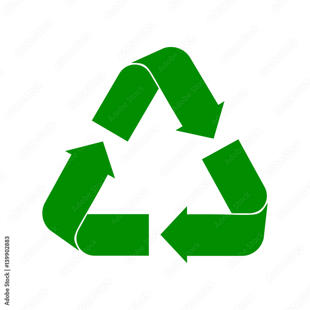 Obraz premium Recycle sign on white