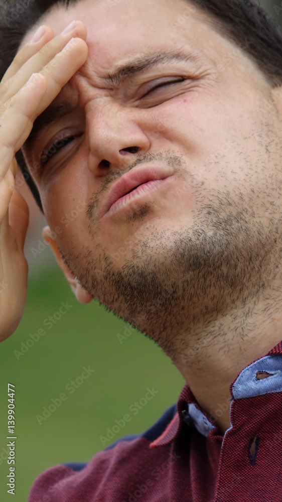 Obraz premium Headache Fever Or Stress