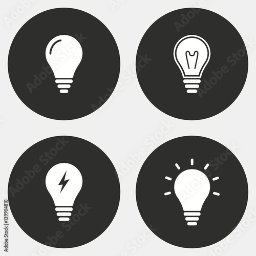 Lamp icon set.