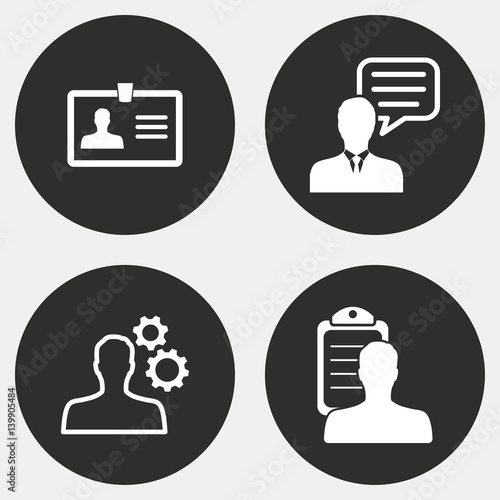 Management consulting icon set.