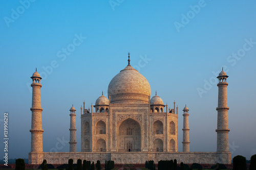 Centered Sunrise Taj Mahal Nobody Present