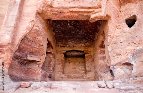 Fragment of Palace Tomb in Petra, Jordan