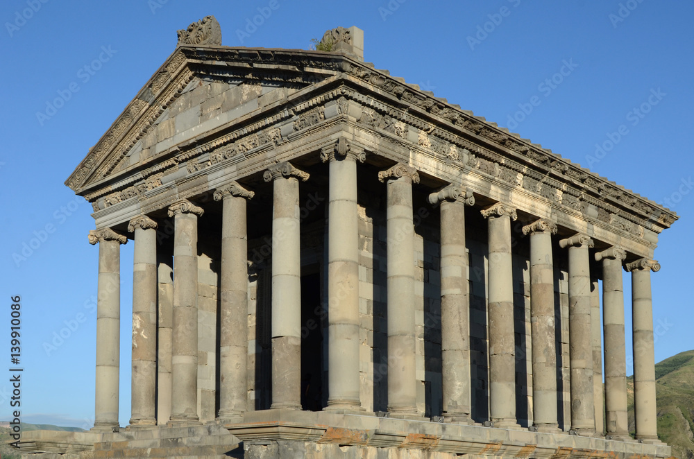 Temple of Garni, a first century Hellenic temple near Garni, Armenia. UNESCO World heritage site
