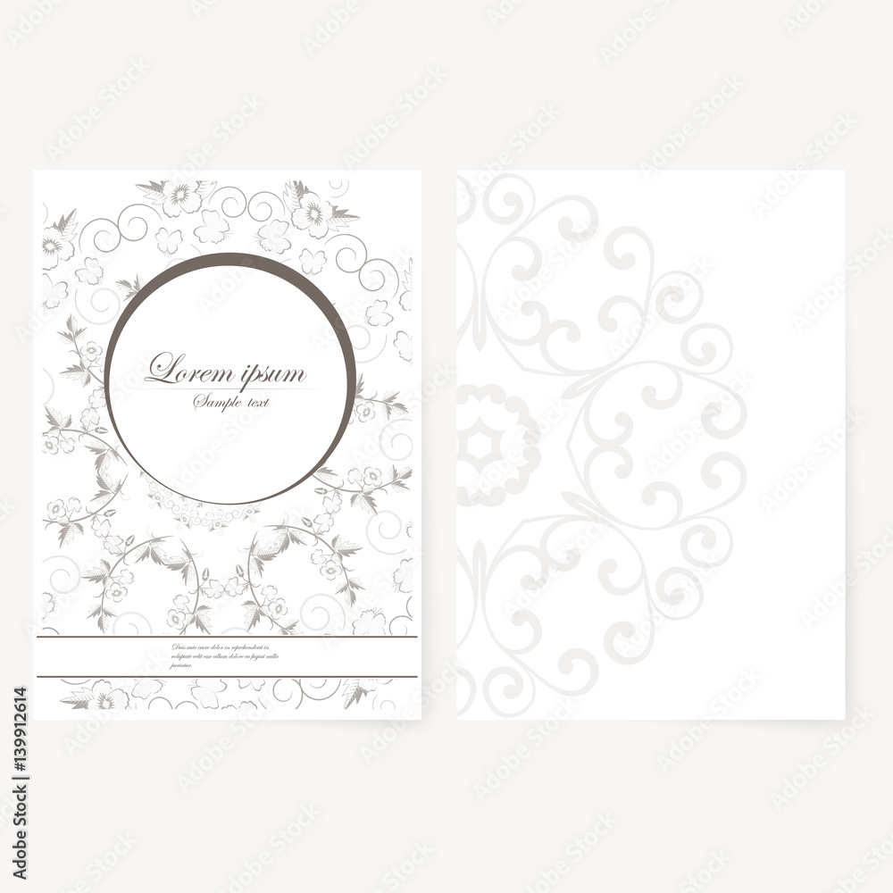 Decorative sheet of paper with oriental design Decorative sheet of paper with oriental design