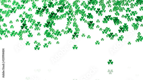 Lots of Tiny Green Clovers In Up