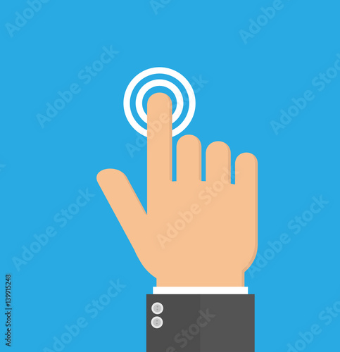 Push or touch hand sign