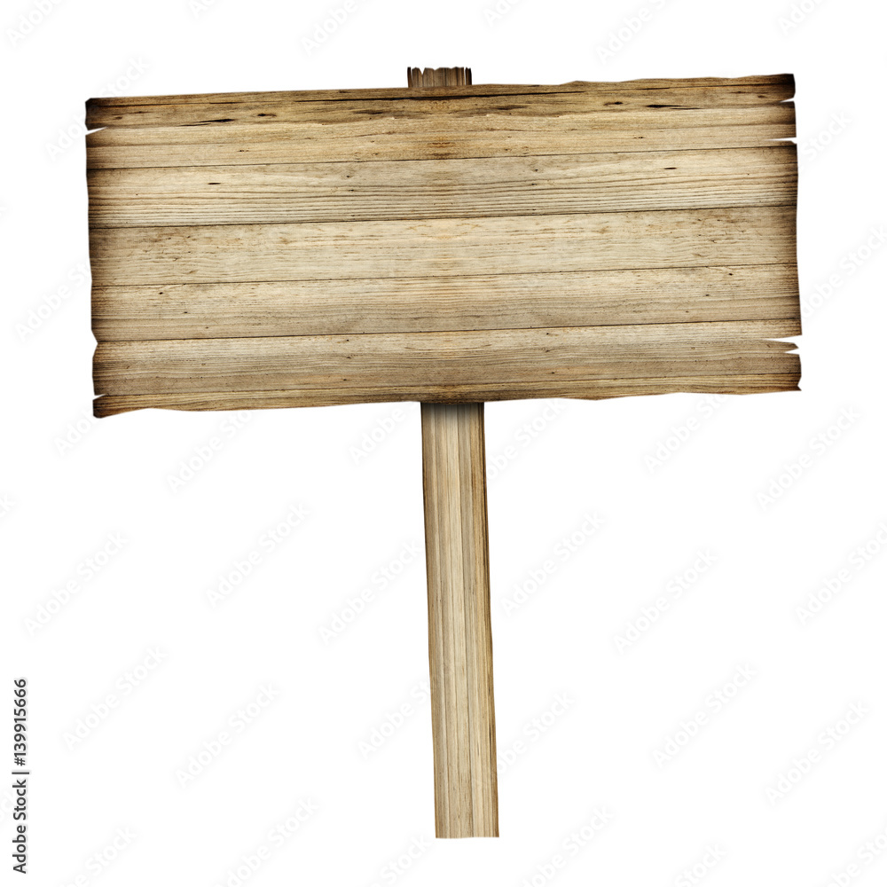 Wooden sign isolated on white background with clipping part Wooden sign isolated on white background with clipping part