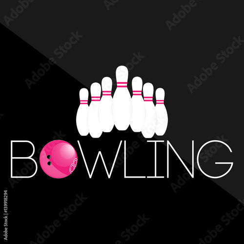 Bowling skittles. Bowling ball. Sports game. Bowling club.