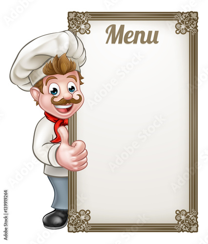 Cartoon Chef Menu