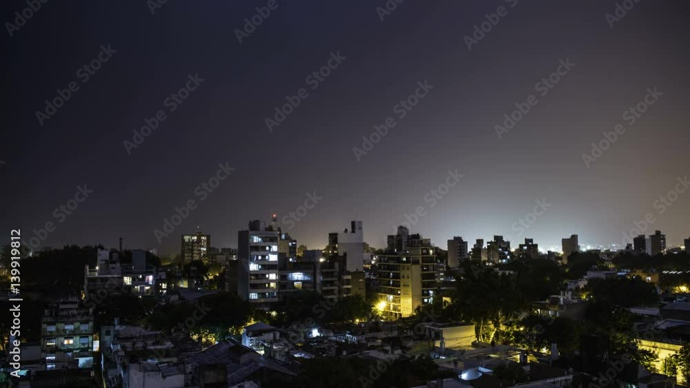 Lightning Storm in Rosario City, Argentina