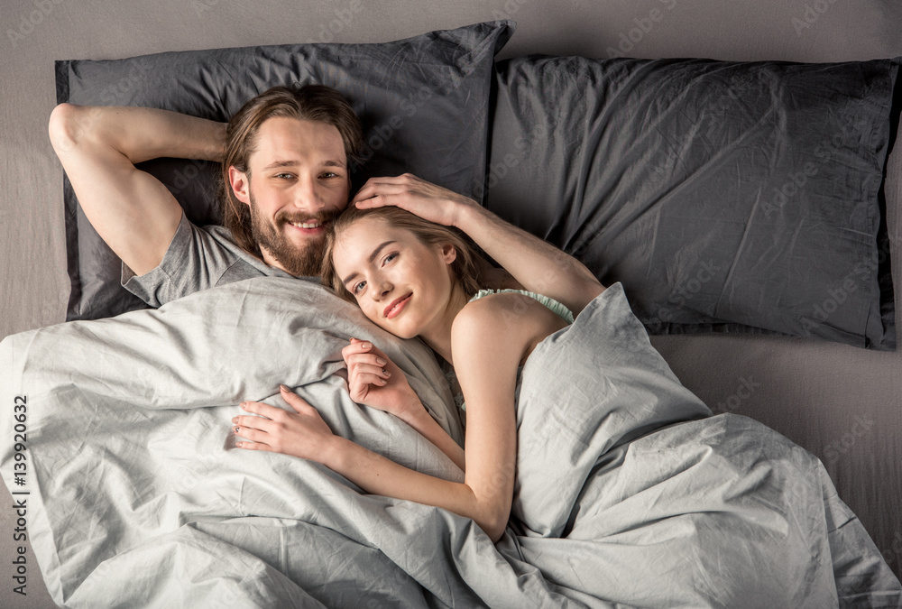 Young couple in bed Young couple in bed