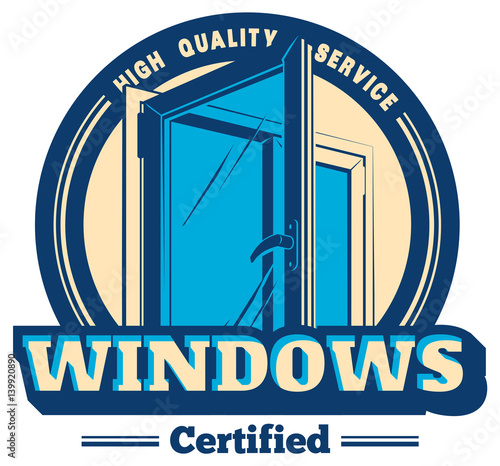 Vector plastic window logo