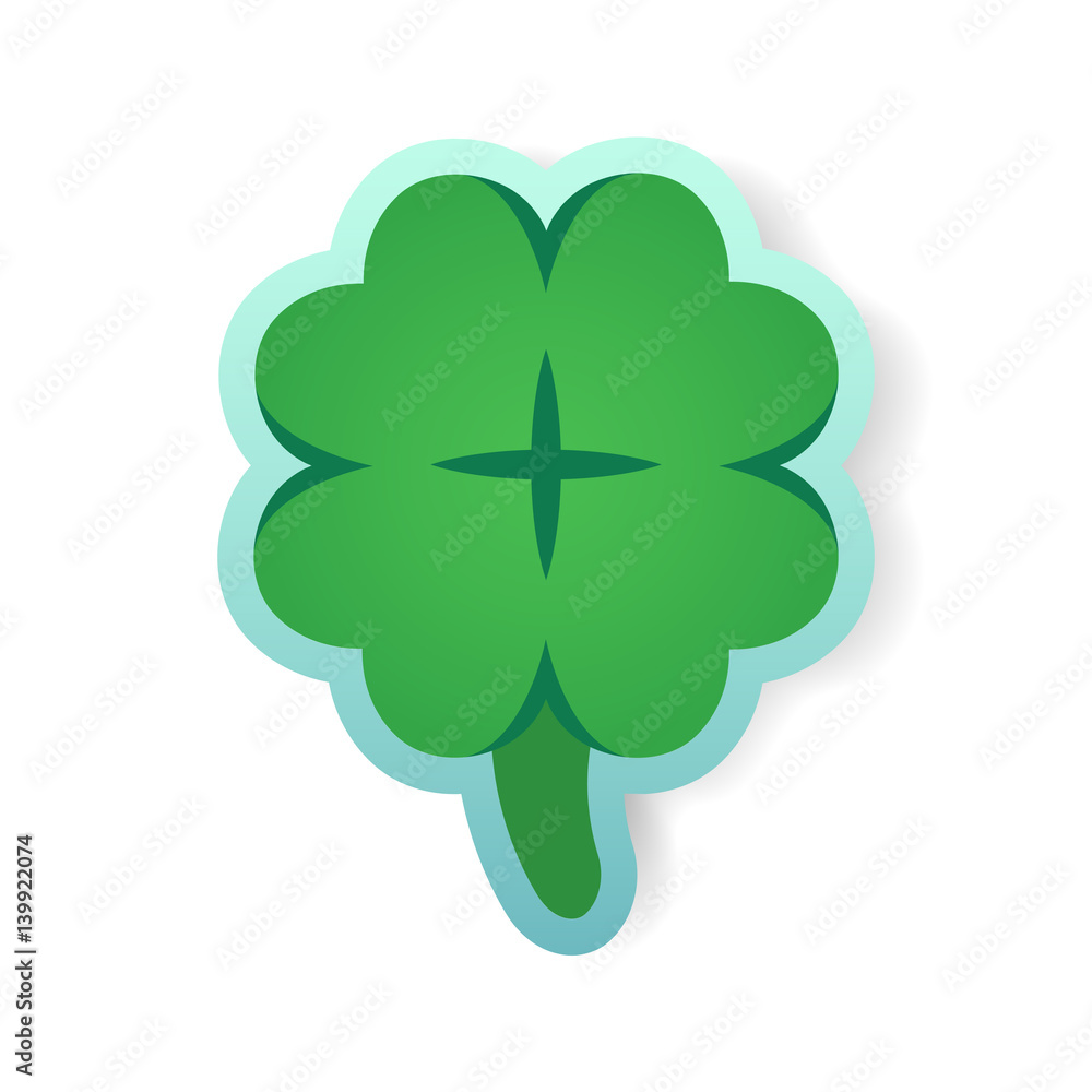 Colorful green apple sticker illustration Colorful green apple sticker illustration