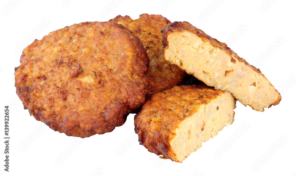 Frikadellen Burgers Isolated On A white Background Frikadellen Burgers Isolated On A white Background