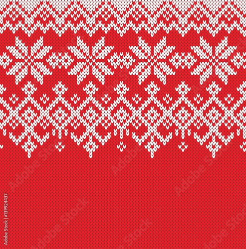 Norway Festive Sweater Fairisle Design. Seamless Knitting Pattern
