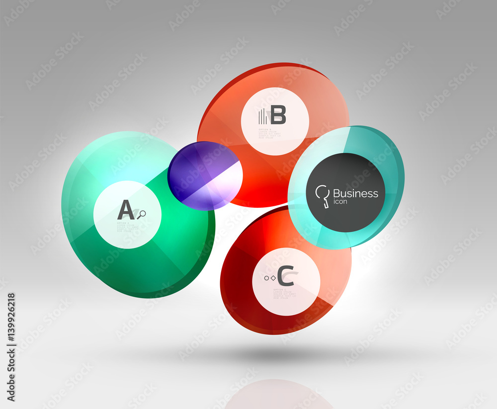 Circle modern business infographics design template Circle modern business infographics design template